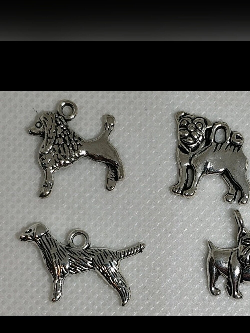 15 Silver Dog Charm Mix - Small Dog/Puppy Charms - Picture 5 of 7